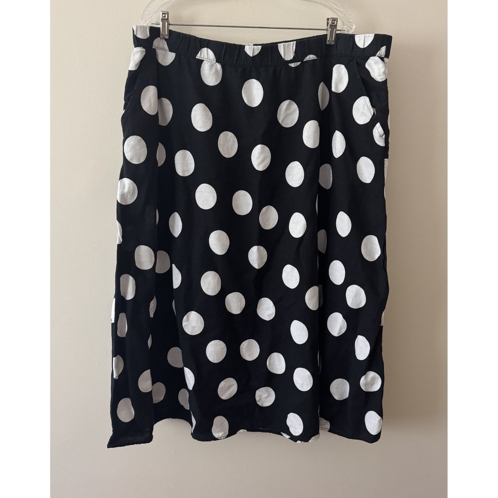 Target Black and White Polka Dot Midi Skirt